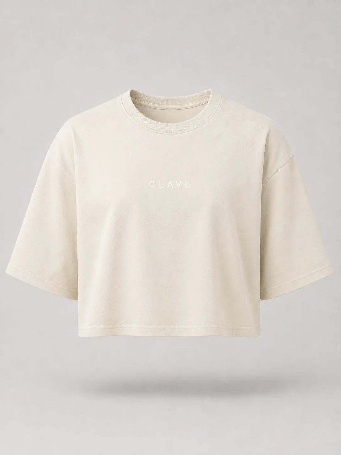 Clave Women Oversize Crop - Krem